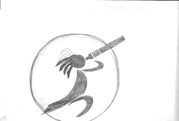 Kokopelli Pens Logo Sketch 4